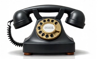 Ilustración de un teléfono vintage